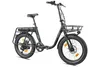 A black LLobe Falt E-Bike is shown against a white background. Produktbild-Vorschau