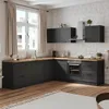 Eckunterschrank 120 cm in grau, Arbeitsplatte Eiche, Produktbild-Vorschau 9