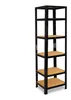 shelfplaza BLACK 200x40x40 cm ťažký regál v čierna s 6 Náhľad obrázku produktu 1