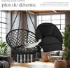 Fauteuil suspendu Samira - noir Voir les images du produit 7