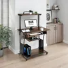 A computer desk with a monitor, keyboard, mouse, and computer tower is shown in a room setting. Produktbild-Vorschau