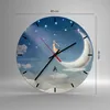 Wanduhr - Rund - Glasuhr - himmel stern - 40x40cm - Produktbild-Vorschau 3