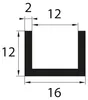 V25 Fassungsprofil Fassungsbereich 12 mm Kantenschutz EPDM Produktbild-Vorschau 2