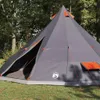 vidaXL Tipi Zelt mit Dach Grau und Orange 560 x 560 x 300 Produktbild-Vorschau 3