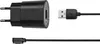 A black USB charger and cable are laid out on a white background. Voir les images du produit