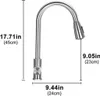 A diagram showing the dimensions of a kitchen faucet. Anteprima dell’immagine prodotto