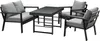 MeXo Gartenmöbelset Aluminium, 4 Personen, Ergonomische Produktbild-Vorschau 2