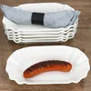 2x Frietjes XL Pommesschale oval weiß Currywurst-Schale Produktbild-Vorschau 3
