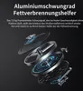 An exploded view of an aluminum flywheel with glowing blue accents, set against a dark background. Produktbild-Vorschau