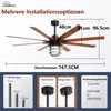 Sofucor Deckenventilator, 165 cm, schwarz, 8 Flügel, Produktbild-Vorschau 2