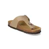Beliana Damen Pantoletten/ Zehentrenner Taupe Rauleder Produktbild-Vorschau 5