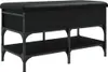 vidaXL Lavica na topánky čierna 82x42x45 cm Materiál na Náhľad obrázku produktu 1