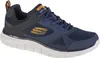 A side view of a blue Skechers athletic shoe. Produktbild-Vorschau