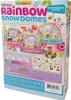 The image shows the packaging of a "Glitter Rainbow Snow Domes" craft kit for children. Produktbild-Vorschau