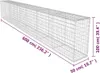 vidaXL Gabionenwand mit Abdeckung Verzinkter Stahl Produktbild-Vorschau 6