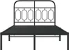 vidaXL Bettgestell mit Kopfteil Metall Schwarz 120x200 cm Produktbild-Vorschau 4