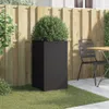 vidaXL Fioriera nera 42x38x75 cm in acciaio Anteprima dell’immagine prodotto 3