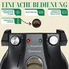 Close-up of the top control panel of a pizza oven with marketing text and icons above. Produktbild-Vorschau