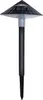 A black solar garden light with a conical shade and a pointed stake for insertion into the ground. Anteprima dell’immagine prodotto