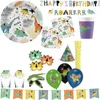 Dinosaurier Party Deko Set Dino Kindergeburtstag Geburtstag Produktbild-Vorschau 1