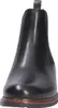 A close-up, front-facing view of a black leather Chelsea boot. Produktbild-Vorschau