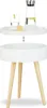 Relaxdays Beistelltisch rund skandinavisches Design, 70er, Produktbild-Vorschau 8