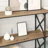 vidaXL Table console chêne artisan 156 x 28 x 80,5 cm Bois Voir les images du produit 4