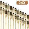 Jayseuw 24x torches de jardin Set lampes flambeau mèche Voir les images du produit 8