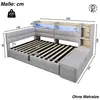 Stauraumbett mit LED-Beleuchtung, Aufbewahrung, Lattenrost, Produktbild-Vorschau 9