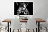 MuchoWow® Gerahmtes Poster Giraffe auf schwarzem Produktbild-Vorschau 2
