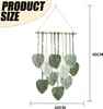 Macramé závěs s listy - Velký, elegantní závěs s peřím v Náhled obrázku produktu 4