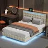 CDGlobal Polsterbett 140x200 cm mit LED-Beleuchtung und Produktbild-Vorschau 7
