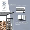 DELUKE® Kaminholzregal Außen mit Dach ELOS - 130x70x185cm | Produktbild-Vorschau 6