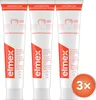 Three tubes of Elmex toothpaste are shown side-by-side against a white background. An orange circle with '3x' is in the bottom right corner. Anteprima dell’immagine prodotto