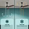 A split image showing a ceiling fan in two different modes: summer (cooling) and winter (heating efficiency). Náhled obrázku produktu