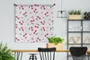 MuchoWow® Wandteppich Wandbehang Kirschen - Weiß - Muster Produktbild-Vorschau 2