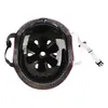 The inside of a pink helmet is shown against a white background. Produktbild-Vorschau
