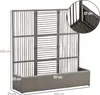 Outsunny Polyrattan Hochbeet mit Rankgitter, Blumenkasten Produktbild-Vorschau 3