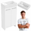 Keramikwaschbecken mit Unterschrank 40 cm, stehend, Weiß Produktbild-Vorschau 8