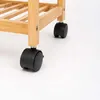 Relaxdays, stojan na oblečenie na kolieskach, bambus, tyč Náhľad obrázku produktu 5