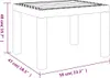 vidaXL Zahradní stůl bílý 59x47x40 cm PP Náhled obrázku produktu 7