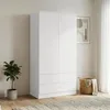 BEAUTYSOFA | Drehtürenschrank LOOK Weiß - Kleiderschrank 90 Produktbild-Vorschau 1