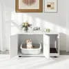 COSTWAY, armadio per gatti 90x50x50 cm, con lettiera Anteprima dell’immagine prodotto 2