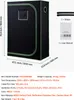A grow tent with dimensions and accessories shown. Produktbild-Vorschau