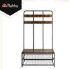 Wieszak do przedpokoju z ławką i półkami na buty, 182 x 100 Podgląd zdjęcia produktu 6