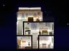 drewniany domek dla lalek w stylu Boho led | ZA4131 Podgląd zdjęcia produktu 4