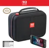 A black Nintendo Switch carrying case is shown with a Nintendo Switch console in the foreground. The case has red accents and logos. Anteprima dell’immagine prodotto