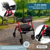 Deambulatore pieghevole XXL Rollator fino a 204 kg Anteprima dell’immagine prodotto 6