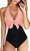 Damen Badeanzug Einteiler Push Up Shaping Pink S Produktbild-Vorschau 1
