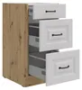 Küchen Unterschrank 40 cm Stilo Weiß + Eiche Artisan matt Produktbild-Vorschau 2